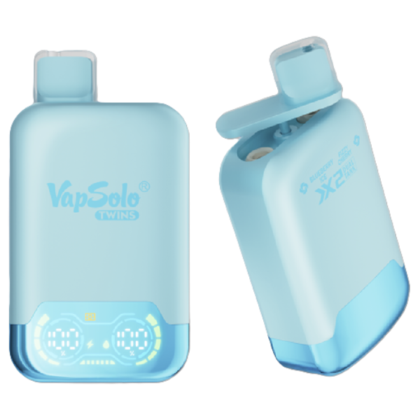 VapSolo Twins 20000 - Blueberry Ice & Fizzy Cherry 5%